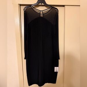 Calvin Klein Elegant Black Sheer Dress